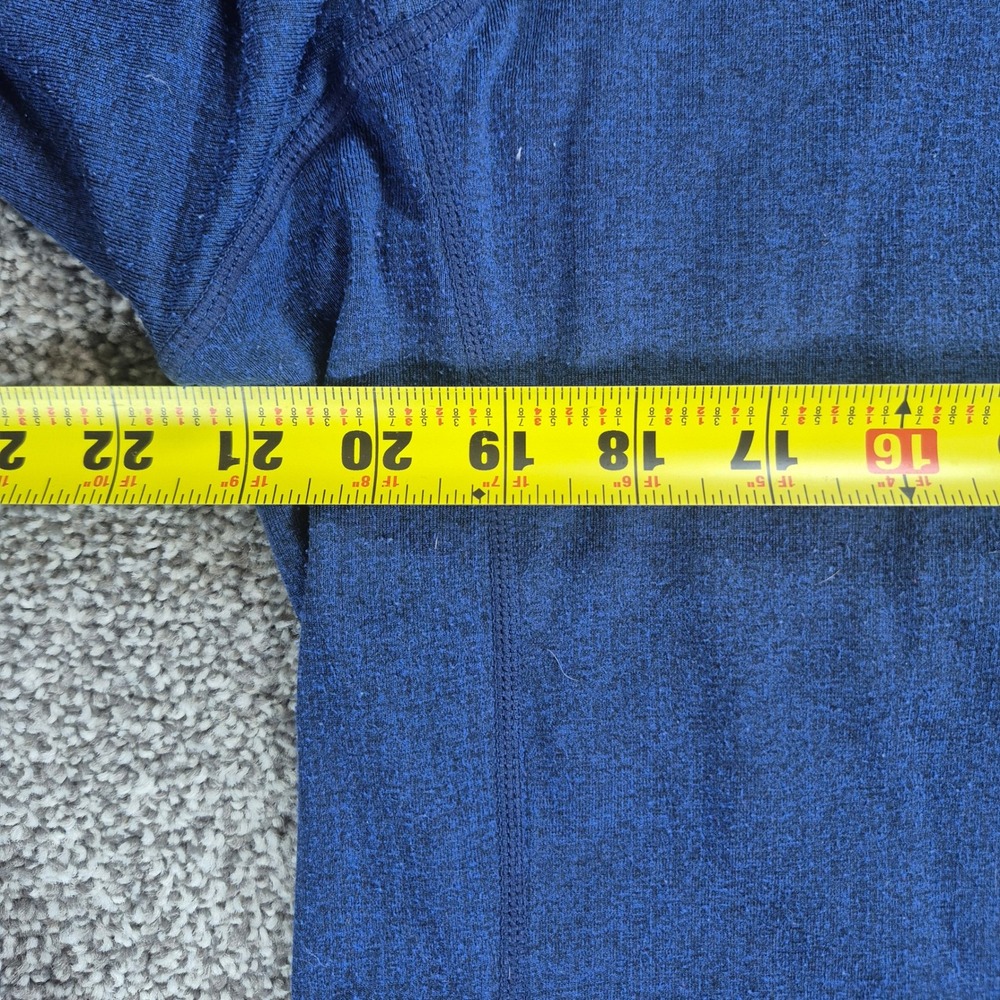 Truewerk Grid Hoodie Mens Medium Blue 1/2 Zip Thermal Technical Workwear - Picture 6 of 8